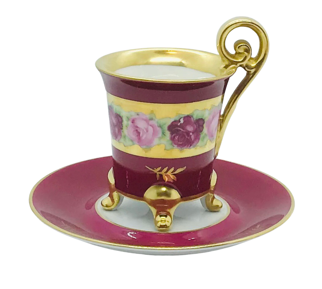 Rose DuBarry Hand Painted Demitasse