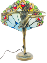 Load image into Gallery viewer, Stained Glass Boudoir Lamp
