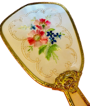 Load image into Gallery viewer, Needlepoint Hairbrush Gold Filigree
