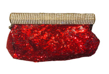 Load image into Gallery viewer, Vintage Sequined Rhinestone Evening Bag
