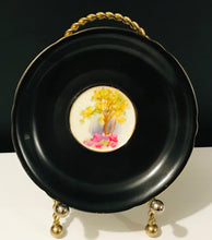 Load image into Gallery viewer, Rare Shelley Black Matte Floral Teacup and Saucer
