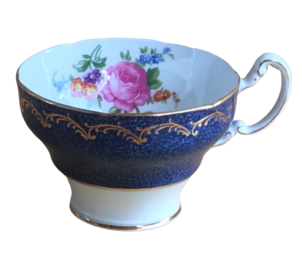 Aynsley Blue Sponged Teacup