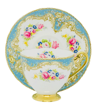 Load image into Gallery viewer, Rare Shelley Blue Regal Teacup and Saucer
