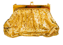 Load image into Gallery viewer, Gold Mesh Mother of Pearl Whiting and Davis Purse
