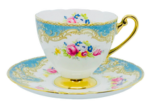 Load image into Gallery viewer, Rare Shelley Blue Regal Teacup and Saucer
