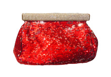 Load image into Gallery viewer, Vintage Sequined Rhinestone Evening Bag
