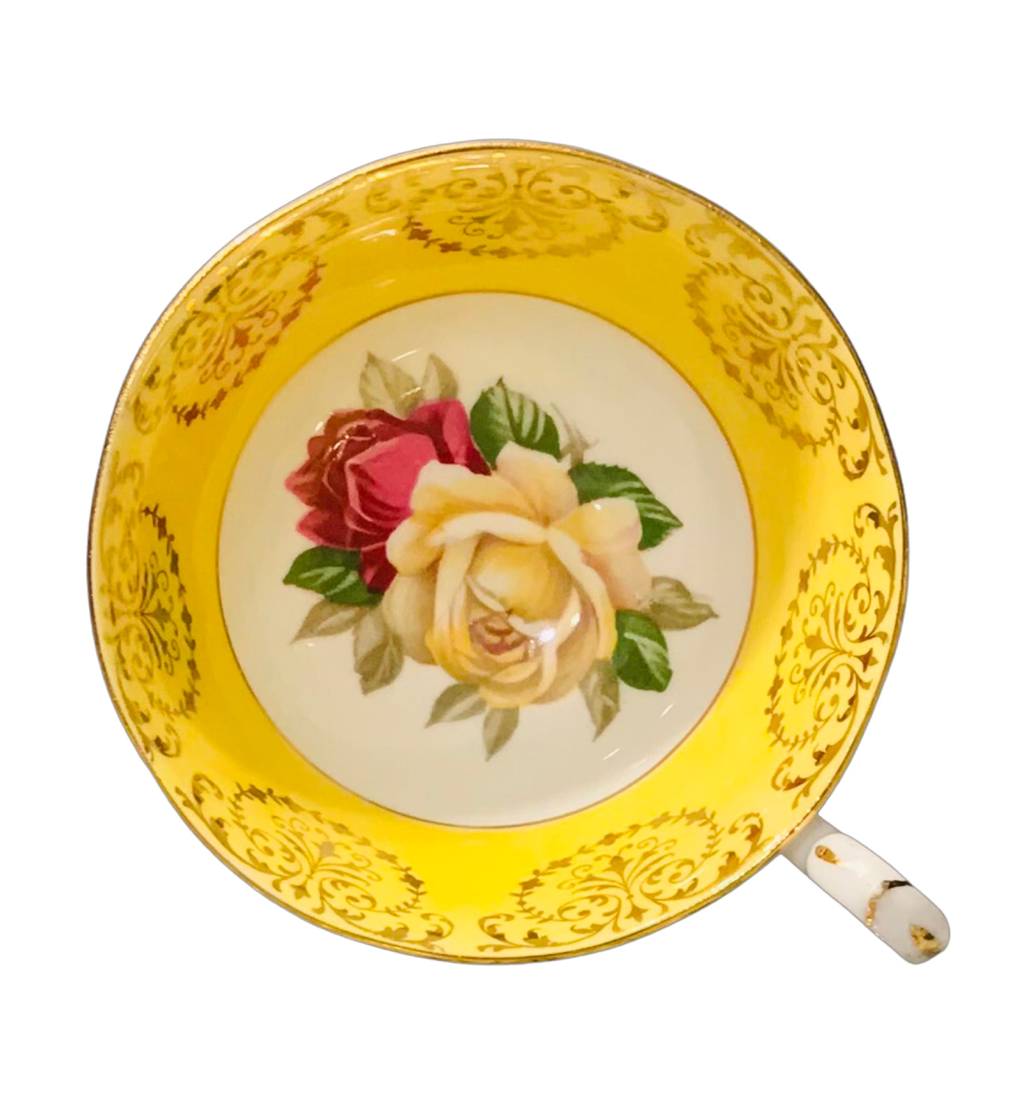 Replacement Queen order Anne Heavy Gold Cabbage Rose 5 5/8 Inch Saucer