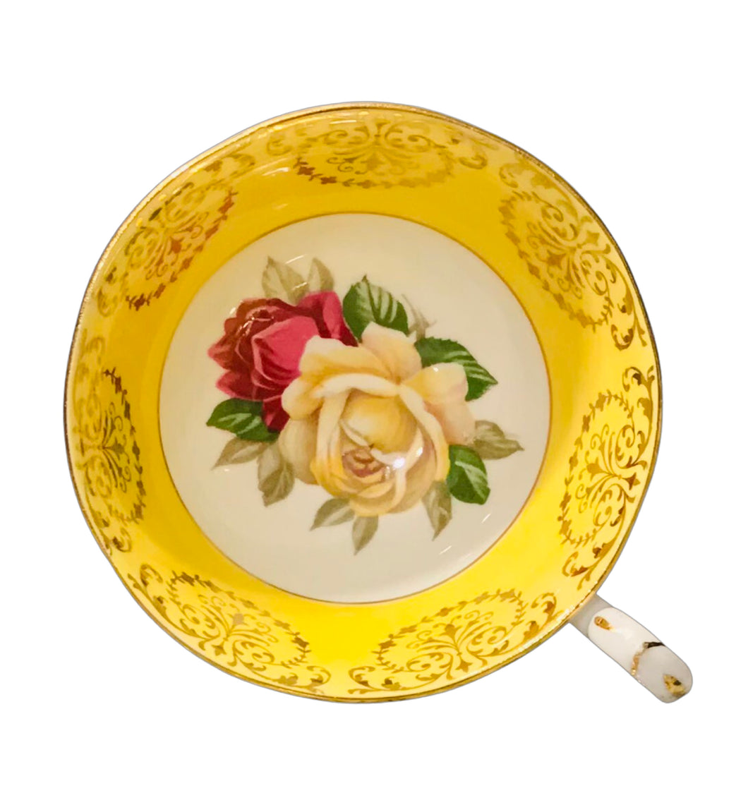 Queen Anne Cabbage Rose Teacup