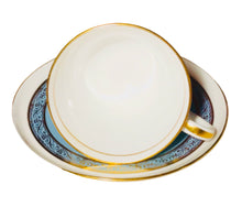 Load image into Gallery viewer, Blue Aynsley Teacup and Saucer
