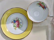 Load image into Gallery viewer, Pretty In Pink-and Yellow-Royal Stafford Teacup and Saucer
