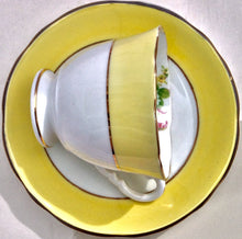 Load image into Gallery viewer, Pretty In Pink-and Yellow-Royal Stafford Teacup and Saucer

