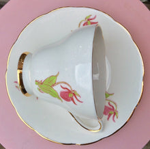 Load image into Gallery viewer, Pretty in Pink-Sutherland China Lady&#39;s Slipper PEI Teacup and Saucer
