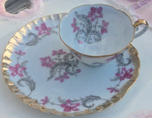 Load image into Gallery viewer, Pretty in Pink-Shafford Japan Teacup and Snack Plate

