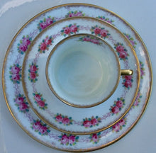 Load image into Gallery viewer, Pretty in Pink-Set of 4 Allerton&#39;s Bone China England Demitasse Trios
