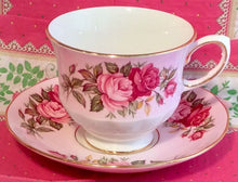 Load image into Gallery viewer, Pretty in Pink-Queen Anne Teacup and Saucer
