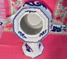 Load image into Gallery viewer, Pretty in Pink-and Blue-Magnificent Francis Morley 1845 Flow Blue Teapot
