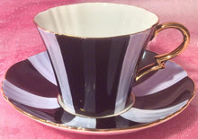 Load image into Gallery viewer, Pretty In Pink-and Black-Royal Standard Harlequin Pedestal Teacup and Saucer
