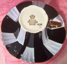 Load image into Gallery viewer, Pretty In Pink-and Black-Royal Standard Harlequin Pedestal Teacup and Saucer

