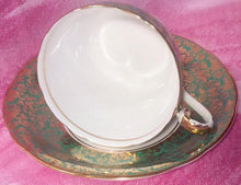 Load image into Gallery viewer, Pretty in Pink-and Green Aynsley Teacup and Saucer
