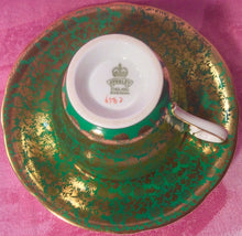 Load image into Gallery viewer, Pretty in Pink-and Green Aynsley Teacup and Saucer
