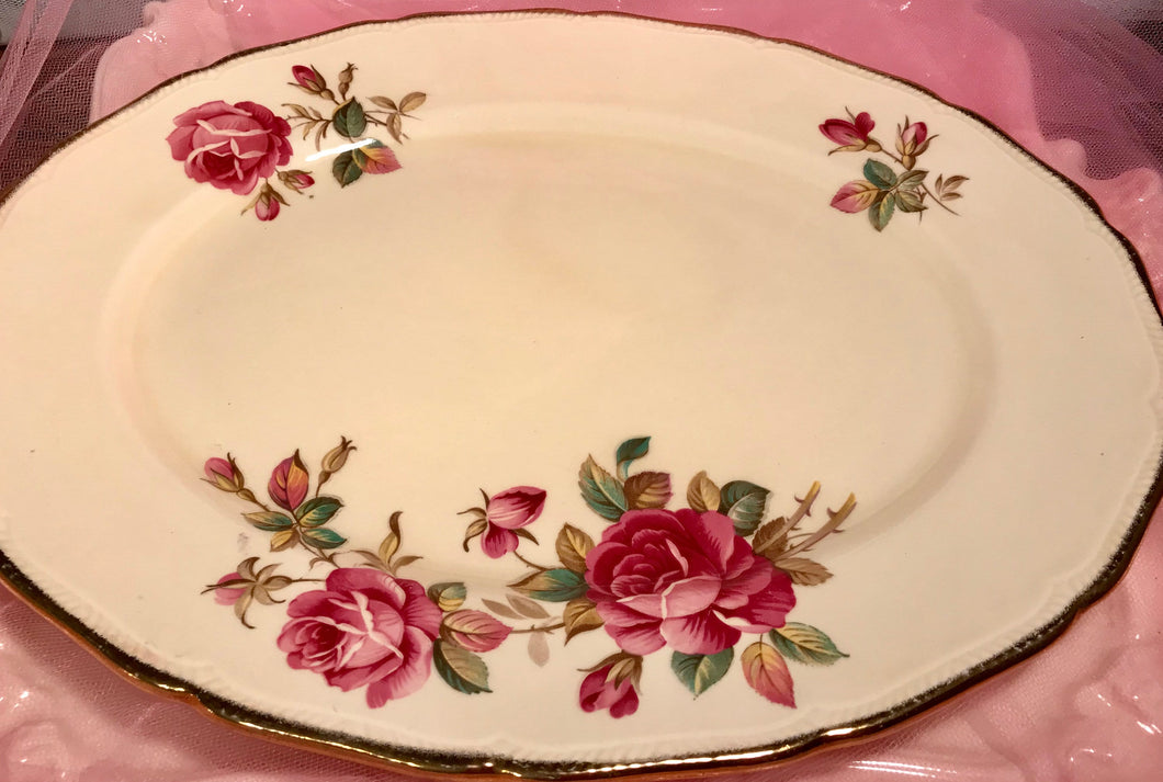 Pretty in Pink-Large Royal Swan 14 Inch Platter