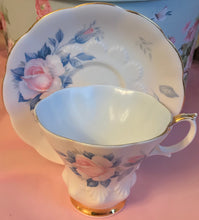 Load image into Gallery viewer, Pretty in Pink-Royal Albert Pastel Pink Rose Corset Teacup and Saucer
