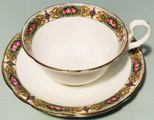 Load image into Gallery viewer, Pretty in Pink-Aynsley Pink and Gold Teacup and Saucer
