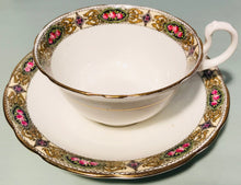 Load image into Gallery viewer, Pretty in Pink-Aynsley Pink and Gold Teacup and Saucer

