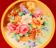 Load image into Gallery viewer, Pretty in Pink-Crown Ducal 10.5 Inch Cabinet Plate
