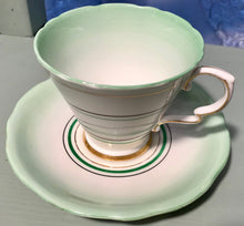 Load image into Gallery viewer, Pretty in Pink-and Green-Royal Stafford Art Deco Teacup and Saucer
