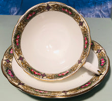 Load image into Gallery viewer, Pretty in Pink-Aynsley Pink and Gold Teacup and Saucer
