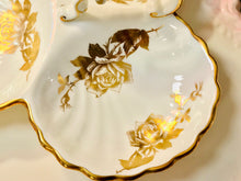 Load image into Gallery viewer, Pretty in Pink-and Gold-Hammersley Rose 3 Part Relish Dish
