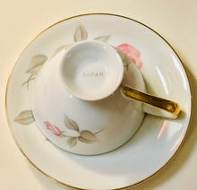 Load image into Gallery viewer, Pretty in Pink-Sweet Pink Roses Pedestal Teacup and Saucer Japan
