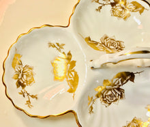 Load image into Gallery viewer, Pretty in Pink-and Gold-Hammersley Rose 3 Part Relish Dish
