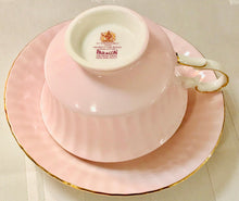 Load image into Gallery viewer, Pretty In Pink-Paragon Pink Ribbed Teacup and Saucer
