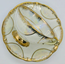 Load image into Gallery viewer, SOLD! Pretty in Pink-Trimont China Japan Hand Painted Pedestal Teacup and Saucer
