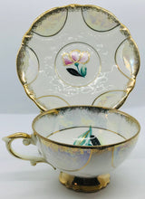 Load image into Gallery viewer, SOLD! Pretty in Pink-Trimont China Japan Hand Painted Pedestal Teacup and Saucer

