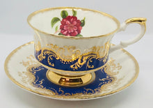 Load image into Gallery viewer, SOLD! Pretty in Pink-And Cobalt-Paragon Royal Warrant Pedestal Teacup and Saucer
