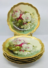 Load image into Gallery viewer, Pretty in Pink:Hand Painted Oscar &amp; Edgar Gutherz Royal Austria 6 Inch Gloire de Dijon Plate
