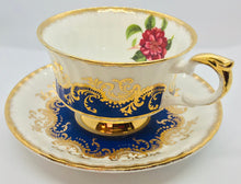 Load image into Gallery viewer, SOLD! Pretty in Pink-And Cobalt-Paragon Royal Warrant Pedestal Teacup and Saucer
