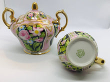 Load image into Gallery viewer, Pretty in Pink-Stunning Nippon Gold Moriage Hand Painted Creamer and Sugar Bowl
