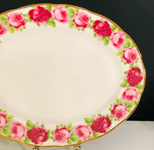 Load image into Gallery viewer, Pretty in Pink-Royal Albert Old English Rose 12.75 In x 10 Inch Platter
