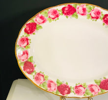 Load image into Gallery viewer, Pretty in Pink-Royal Albert Old English Rose 12.75 In x 10 Inch Platter
