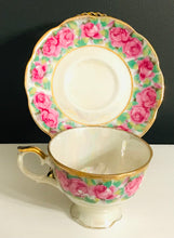 Load image into Gallery viewer, Pretty in Pink-Iridescent Pink Rose Teacup and Saucer Japan
