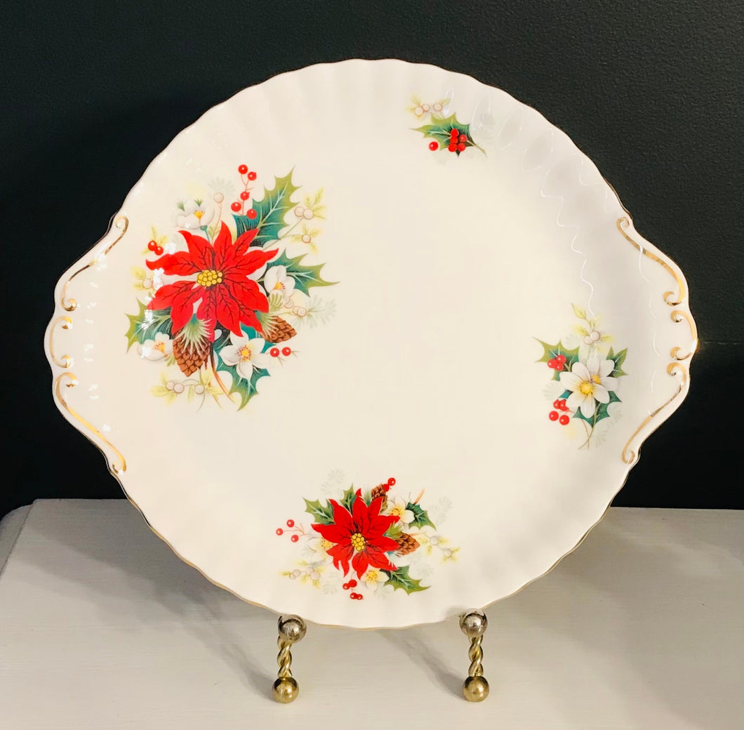 Royal Albert Poinsettia Cake Plate