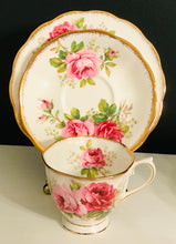 Load image into Gallery viewer, Pretty in Pink-Royal Albert American Beauty Teacup Saucer and Luncheon Plate
