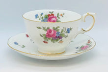 Load image into Gallery viewer, Pretty in Pink-Crown Staffordshire Floral Teacup and Saucer
