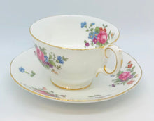 Load image into Gallery viewer, Pretty in Pink-Crown Staffordshire Floral Teacup and Saucer
