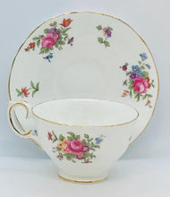 Load image into Gallery viewer, Pretty in Pink-Crown Staffordshire Floral Teacup and Saucer
