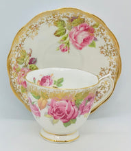 Load image into Gallery viewer, Pretty in Pink-Royal Albert  Pink Roses and Gold Teacup and Saucer
